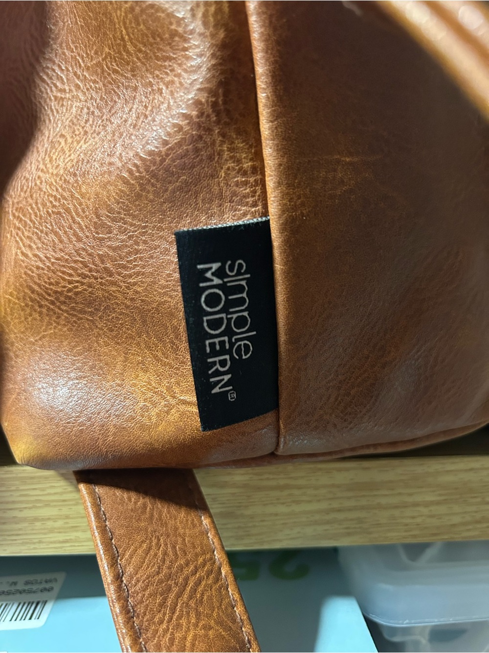 Everyday Convertible Tote in Cognac Brown - Picture 3 of 3
